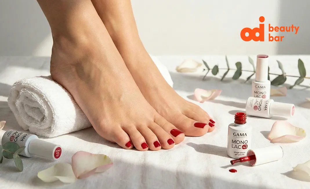 Педикюр з однофазним лаком: коли однотонність зручніша